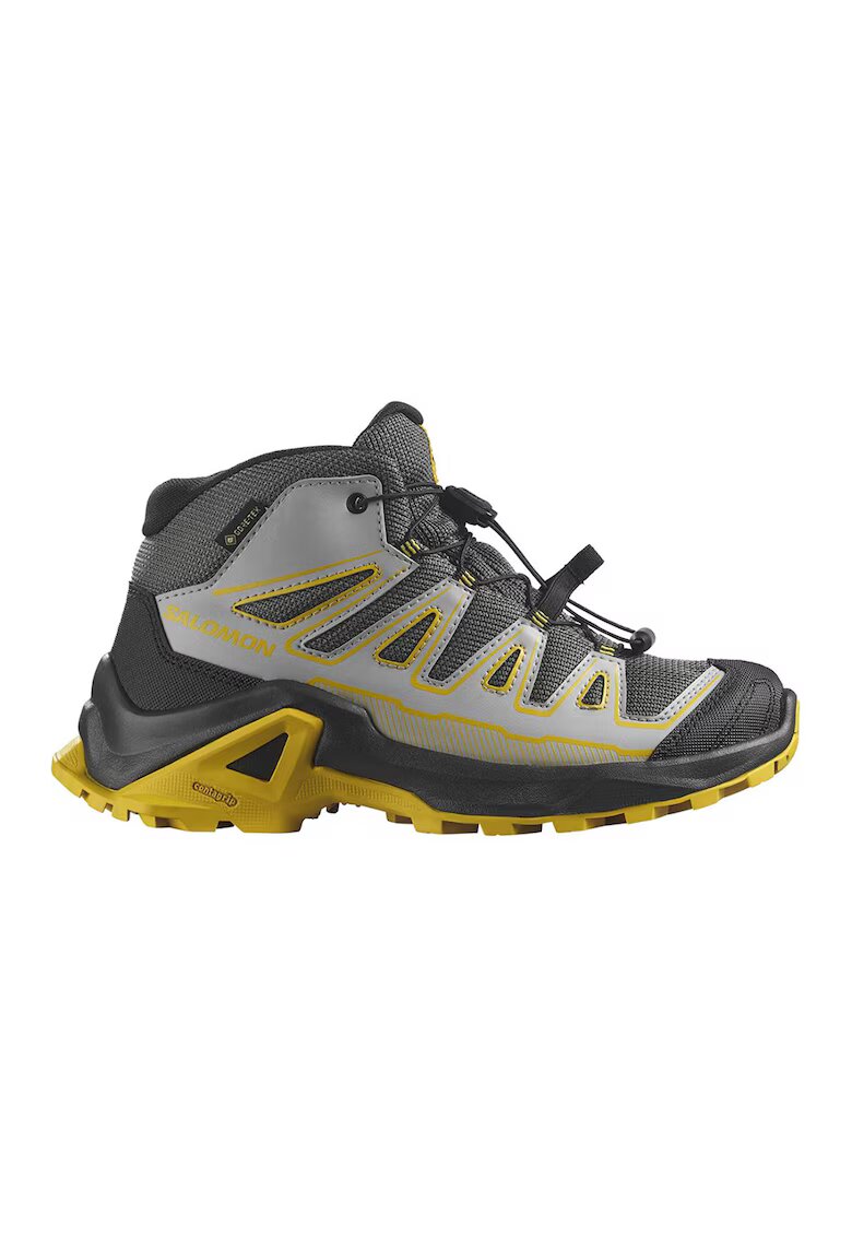 Salomon Pantofi mid-cut cu tehnologie Gore-Tex pentru drumetii X Ultra - Negru/Gri/Galben