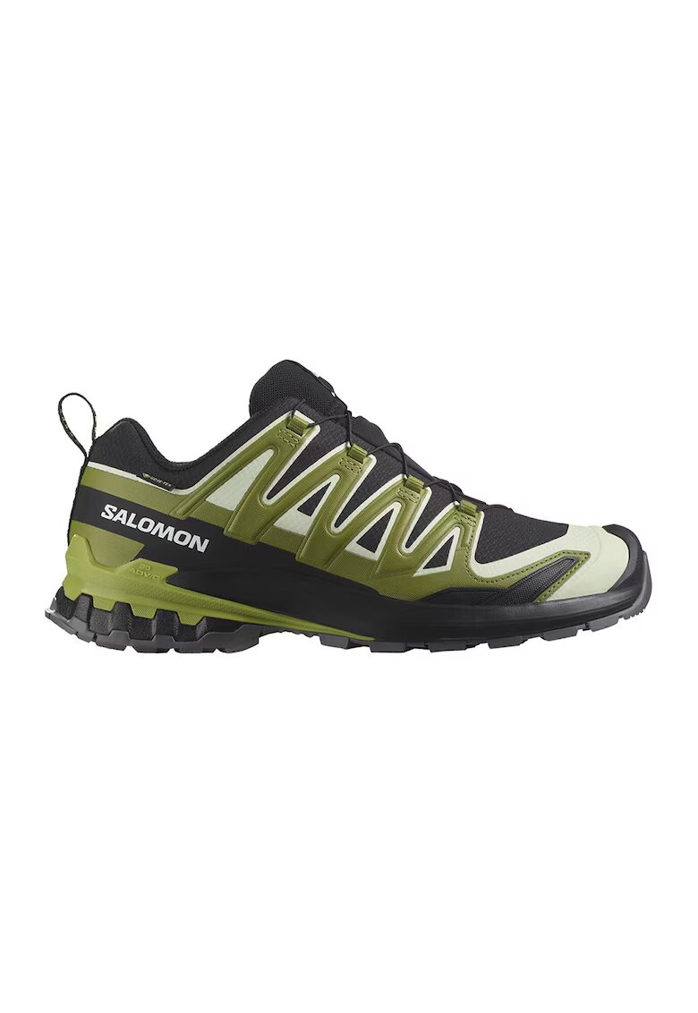 Salomon Pantofi pentru alergare pe teren accidentat XA Pro 3D V9 Wide GTX - Negru/Verde masliniu/Bej deschis