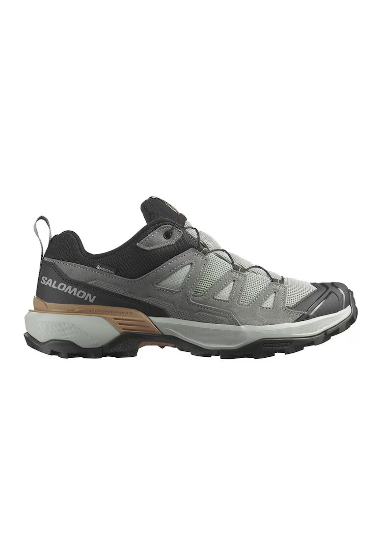 Salomon Pantofi X Ultra 360 cu garnituri de piele intoarsa pentru drumetii - Negru/Gri cenusiu