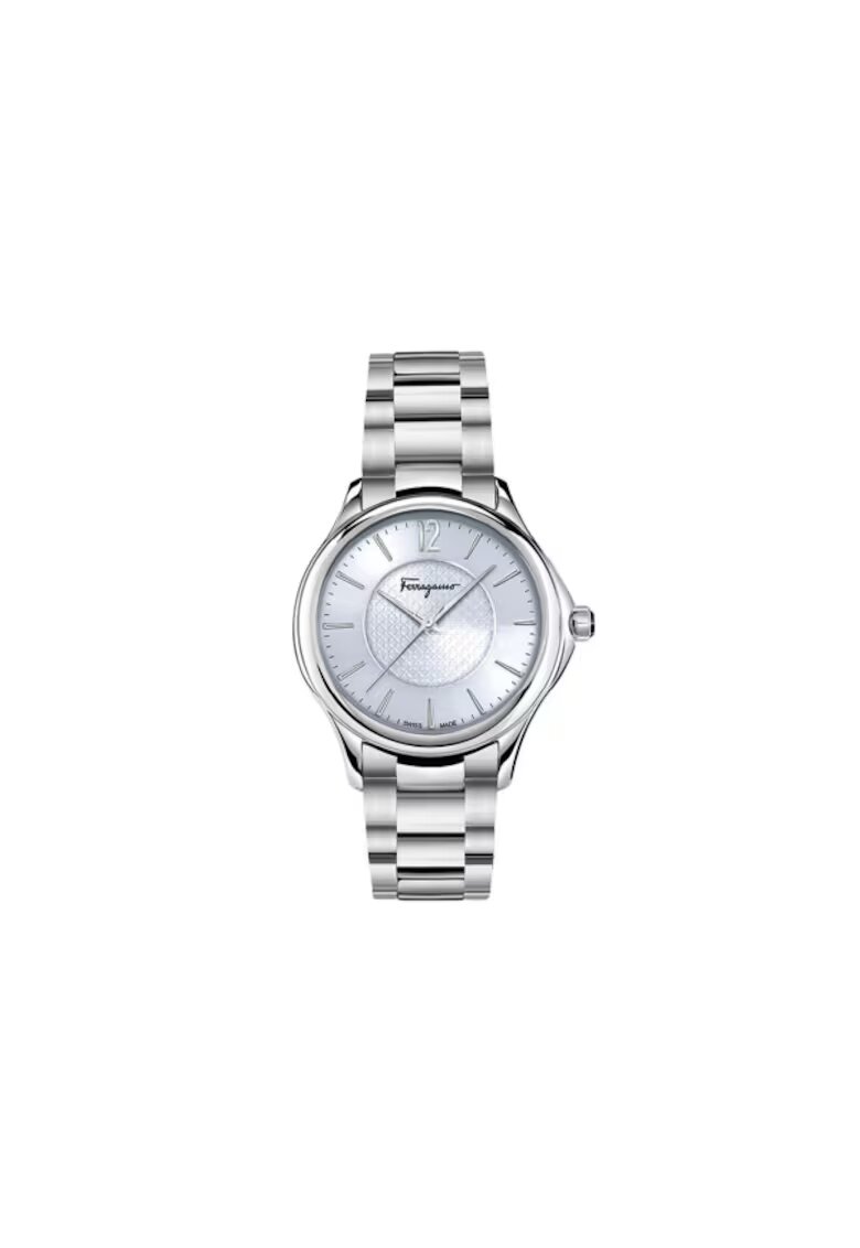 Salvatore Ferragamo Ceas analogic mecanism quartz - sticla safir/inox - argintiu - 32x9mm