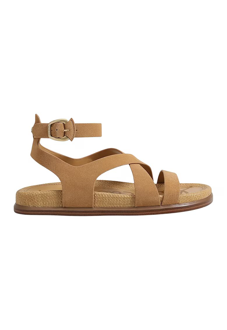 Sam Edelman Sandale din piele cu bareta pe glezna Delia - Caramel