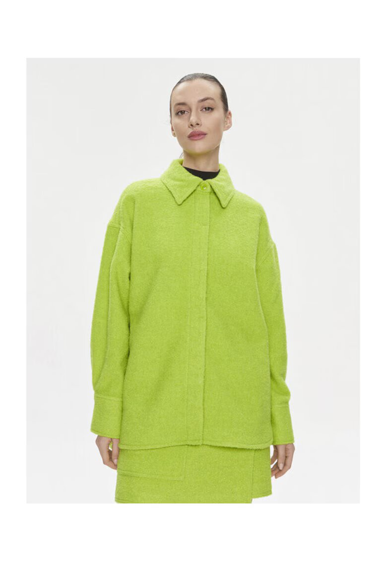 Samsoe Samsoe Geaca dama - 303646585 - Poliester/Lana - Verde - Verde