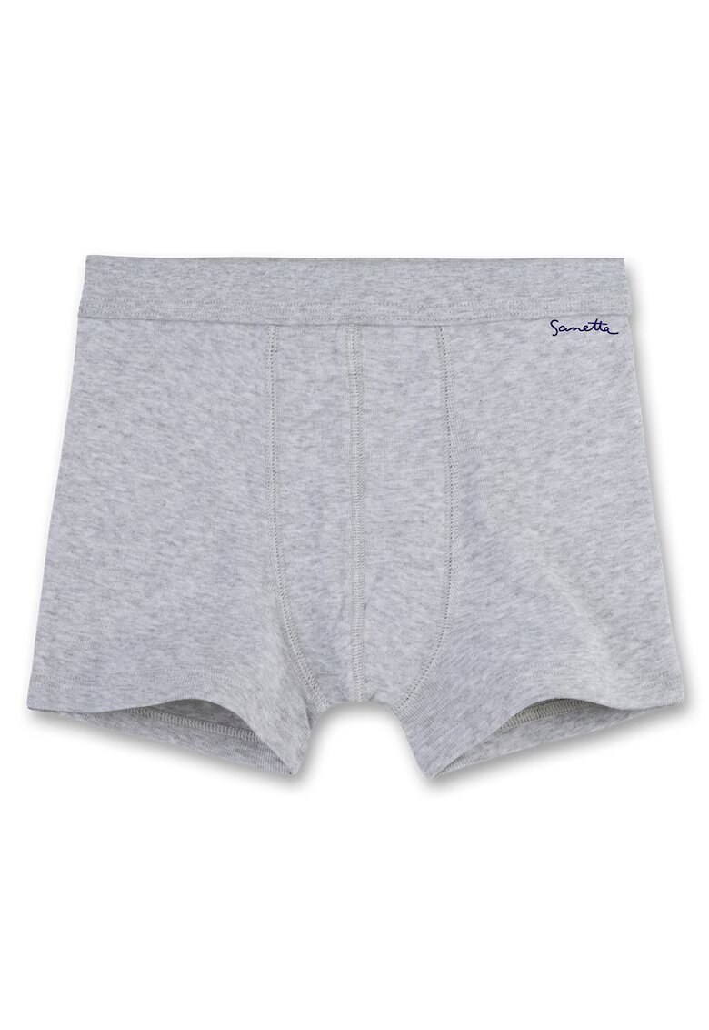 SANETTA Boxeri din bumbac organic cu logo - Gri deschis