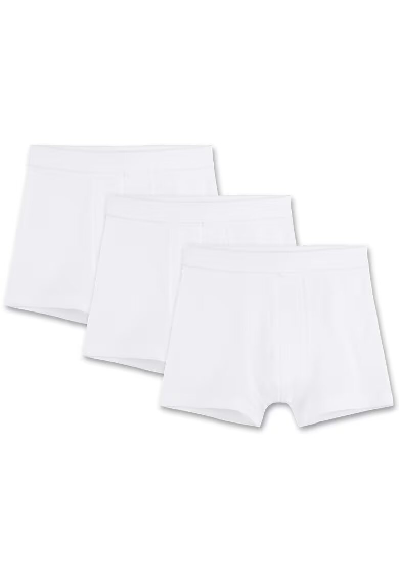 SANETTA Set de boxeri din bumbac organic - 3 perechi - Alb