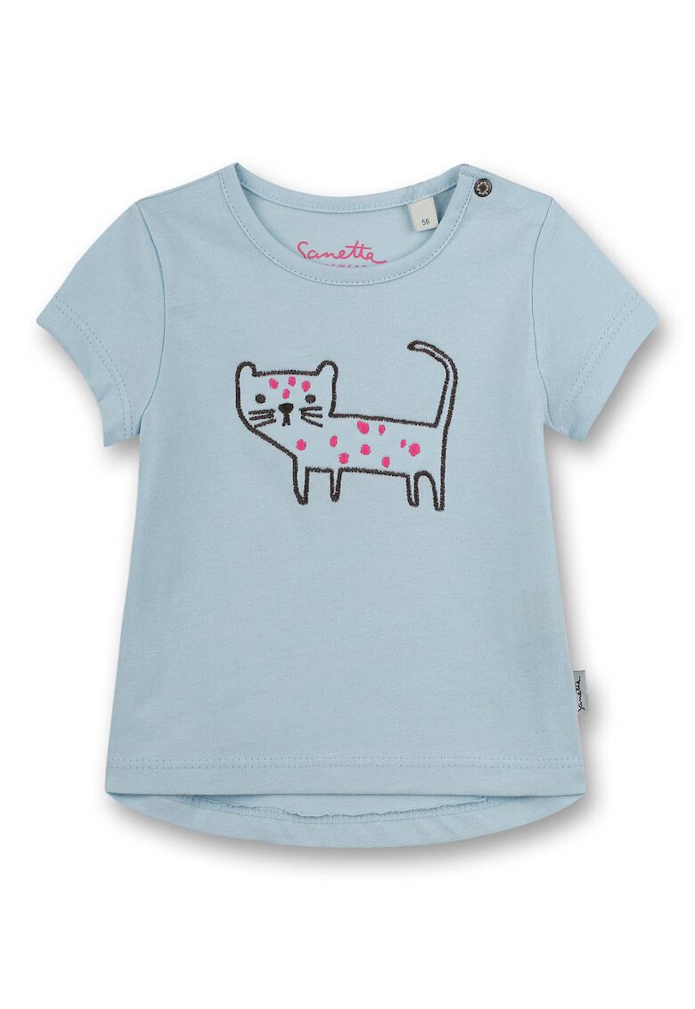 SANETTA Tricou cu imprimeu grafic - Albastru