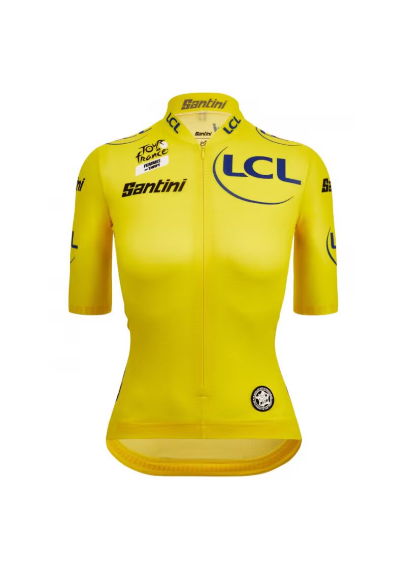 Santini Tricou ciclism dama Leader General Tour de France Galben - Galben