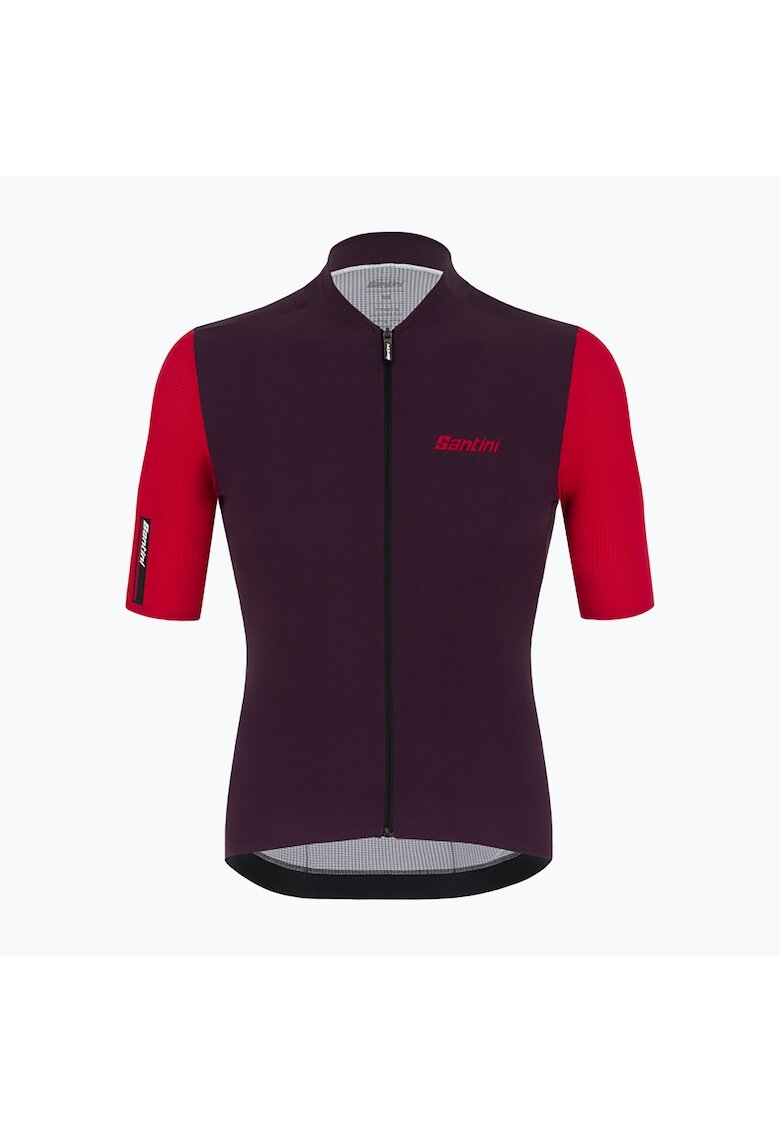 Santini Tricou de ciclism pentru barbati - - Rosu/Negru