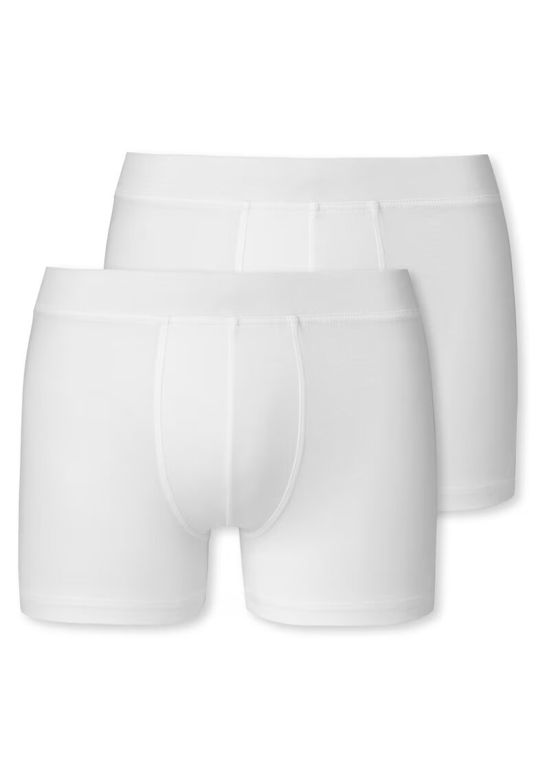 SCHIESSER Set de boxeri uni - 2 perechi - Alb