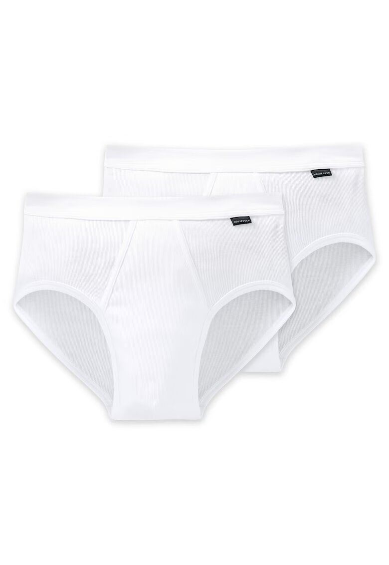 SCHIESSER Set de chiloti din bumbac Essentials - 2 perechi - Alb