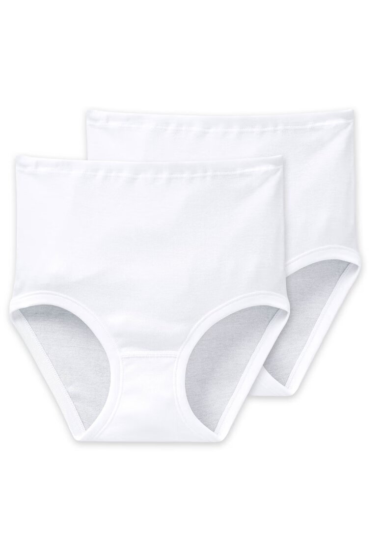 SCHIESSER Set de chiloti hipster cu talie inalta - 2 perechi - Alb optic