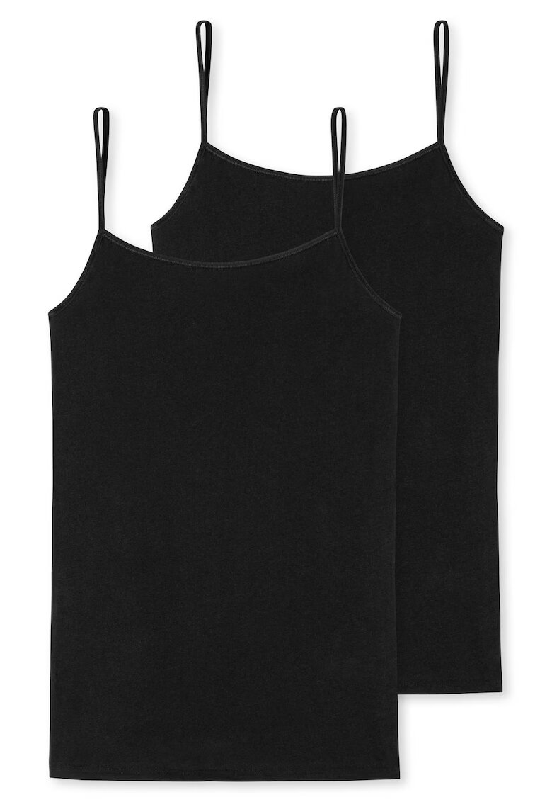 SCHIESSER Set de topuri - 2 piese - Negru
