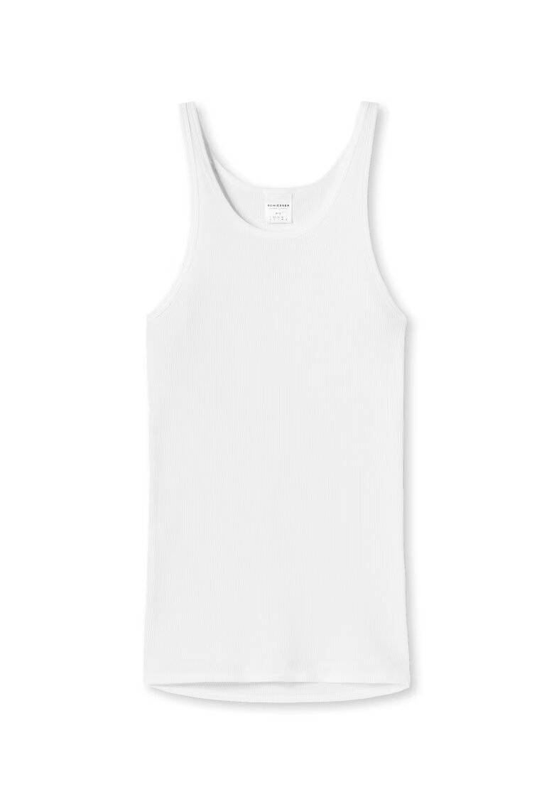 SCHIESSER Top uni cu striatii - Alb