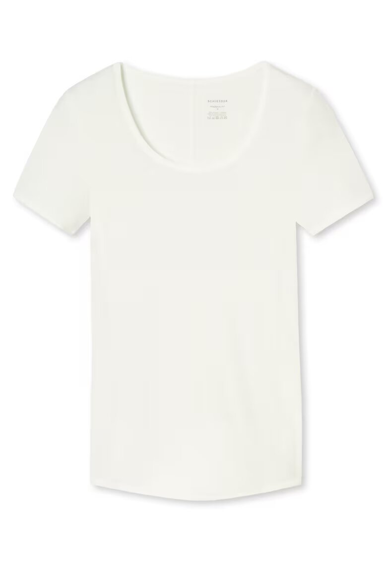 SCHIESSER Tricou slim fit cu decolteu rotund - Alb