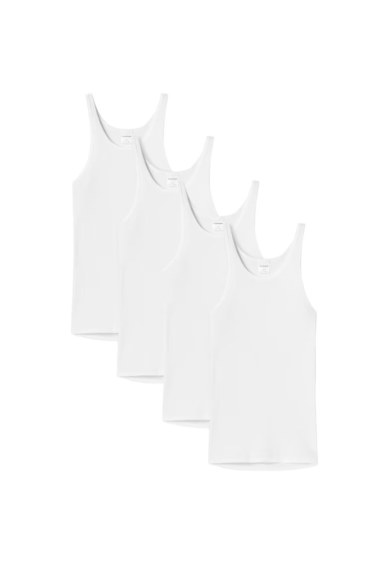 SCHIESSER Unterhemd 2er Pack - Original Doppelripp - Sport-Jacke - ärmellos 13967 - Alb