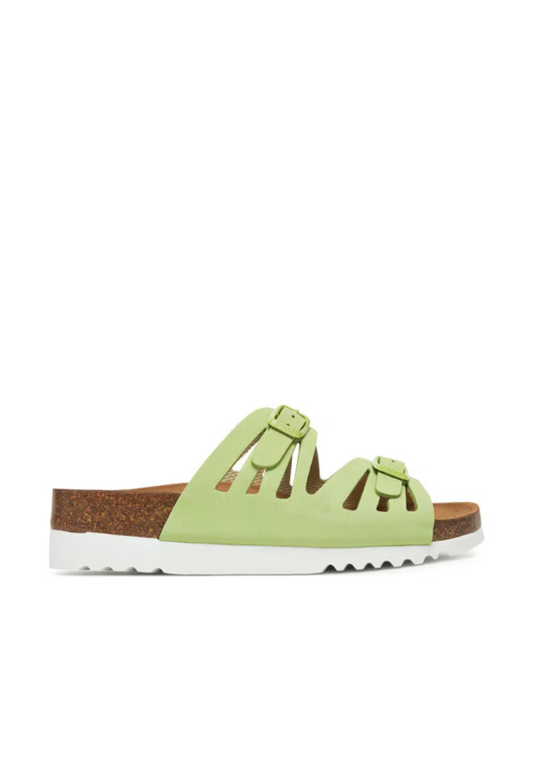 Scholl Papuci dama - model 1046 - piele naturala - verde pal