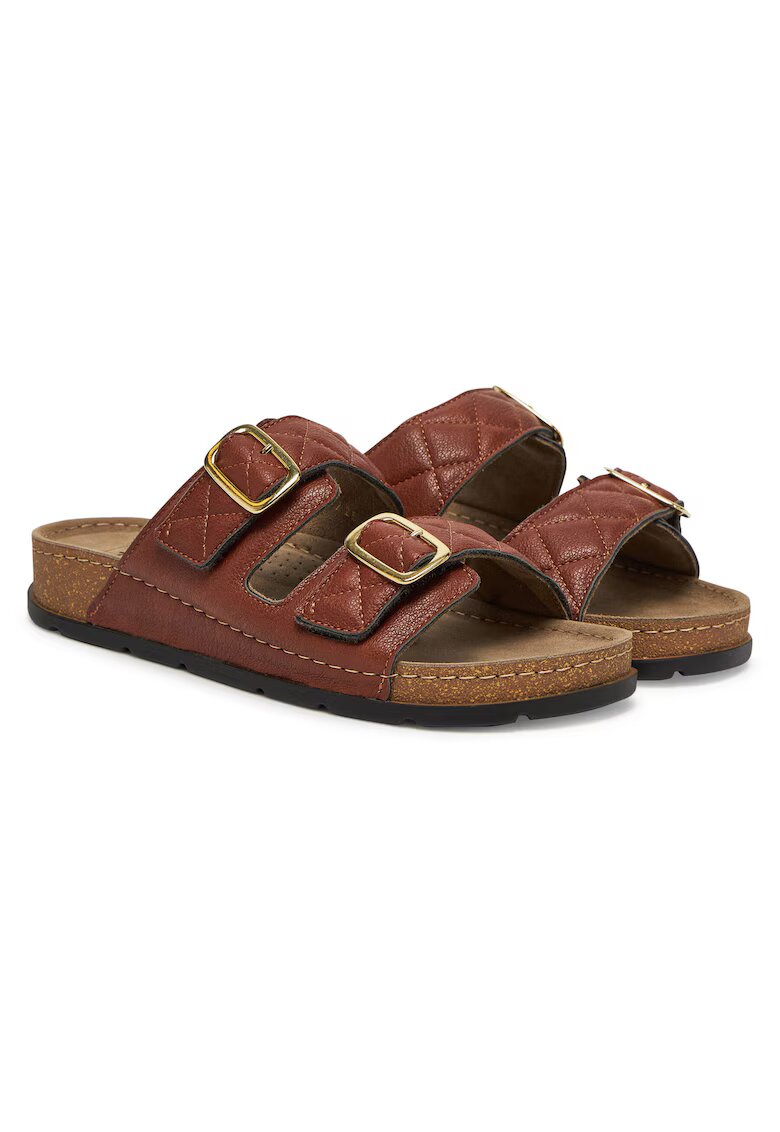 Scholl Papuci dama - Tobacco 1630 - maro - piele ecologica
