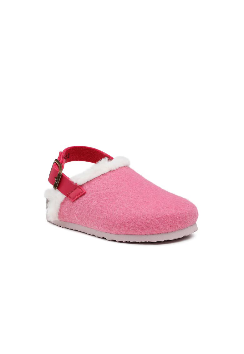 Scholl Papuci de casa pentru fete cu catarama - Textil - Roz