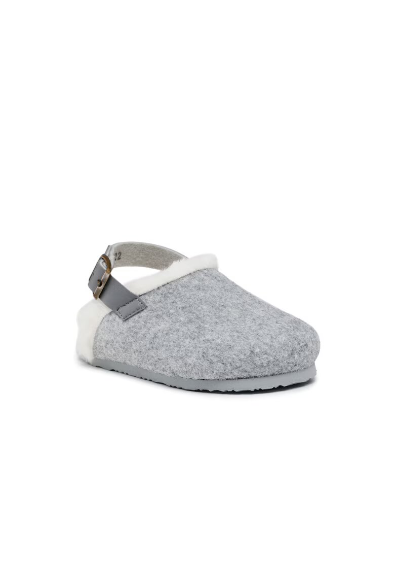 Scholl Papuci de casa pentru fete - Textil - Gri