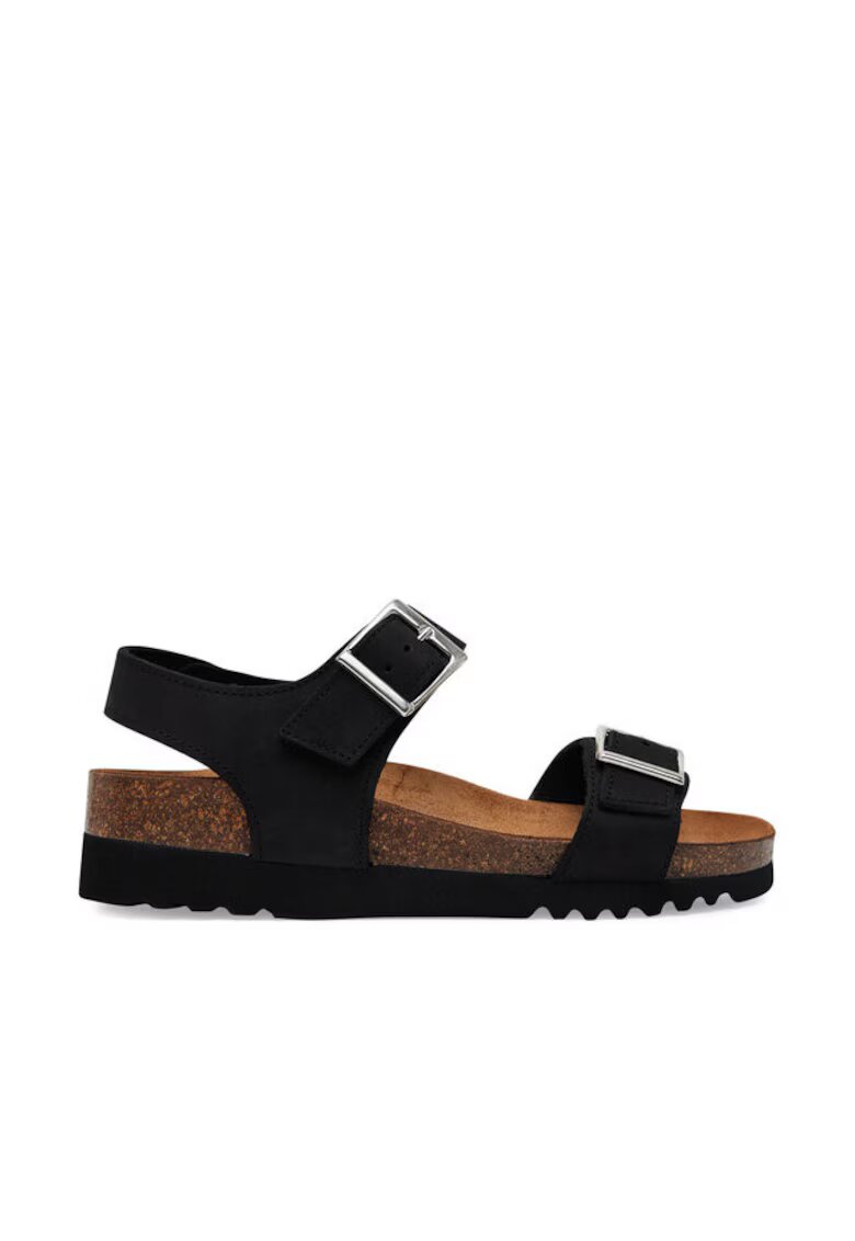 Scholl Sandale dama 304796906 - Piele ecologica - Negru - Negru