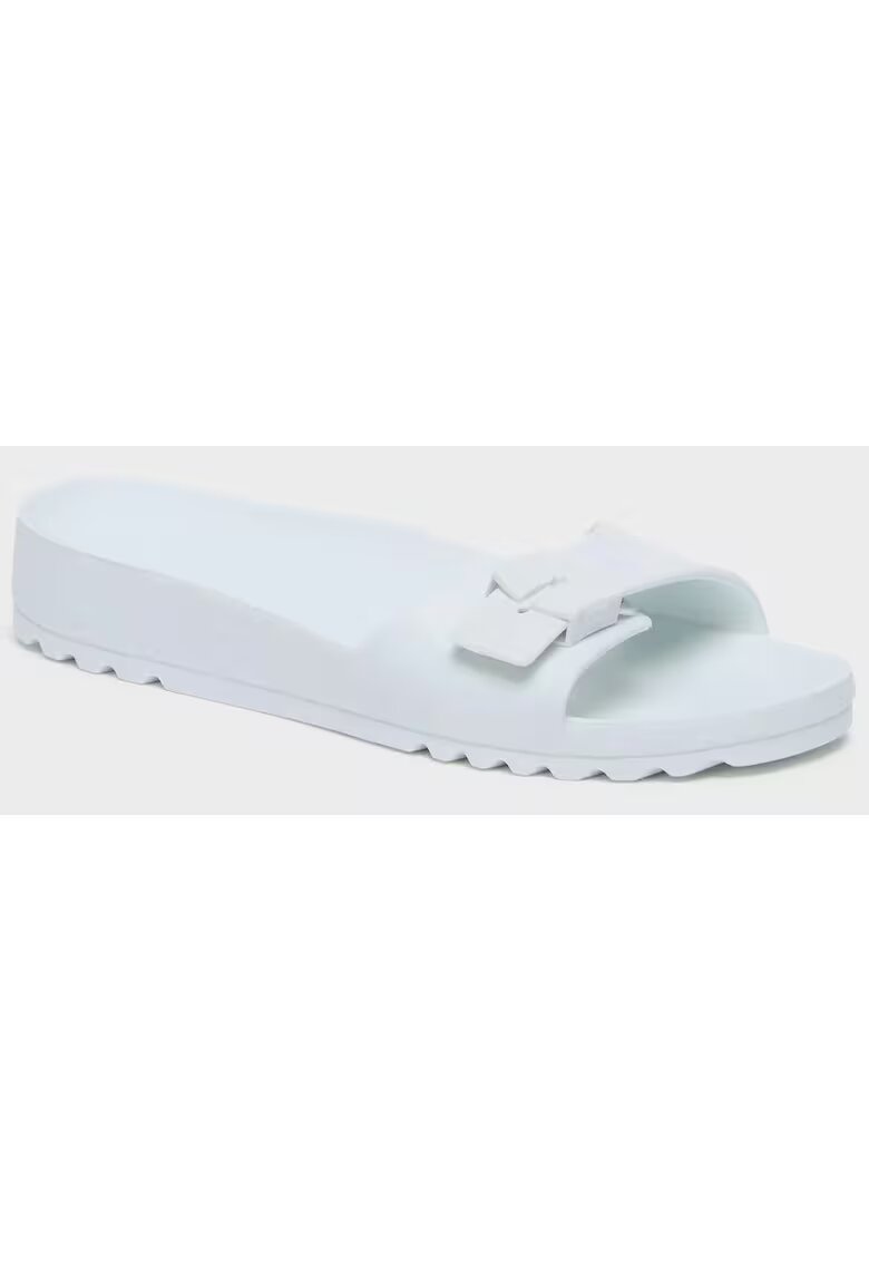 Scholl Slapi de dama BAHIA 1 STRAP negru ALB - Alb