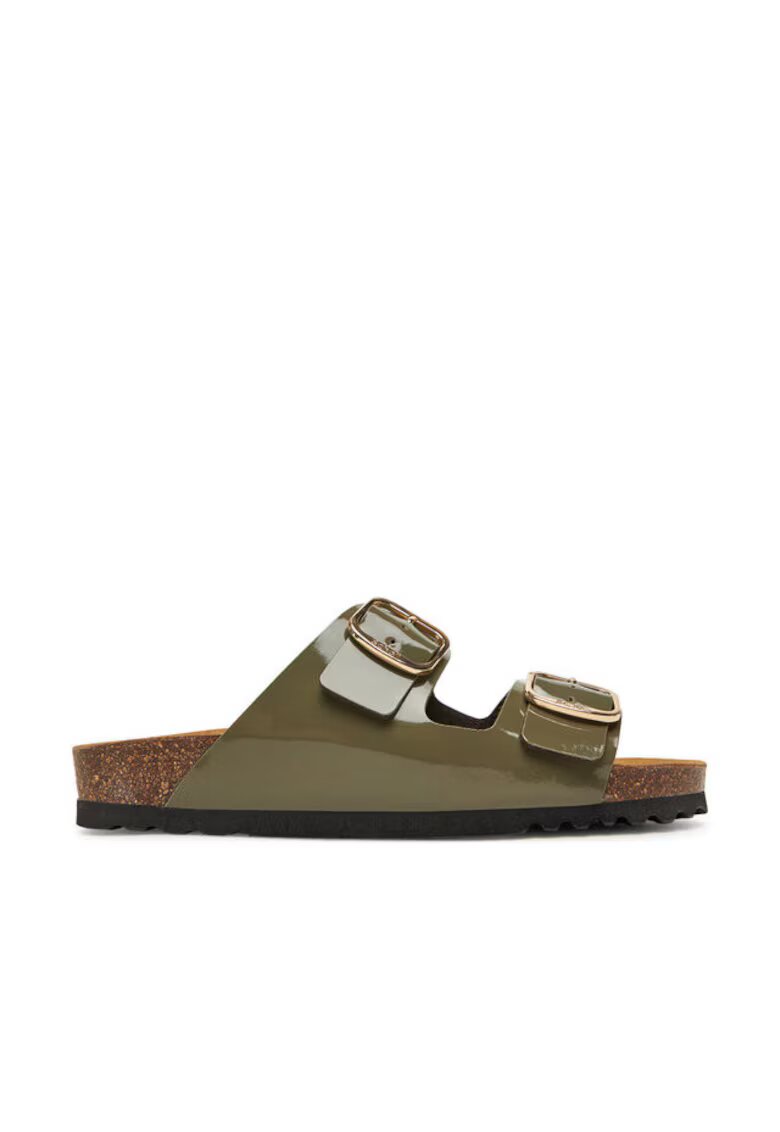 Scholl Slapi model Josephine - piele ecologica - kaki