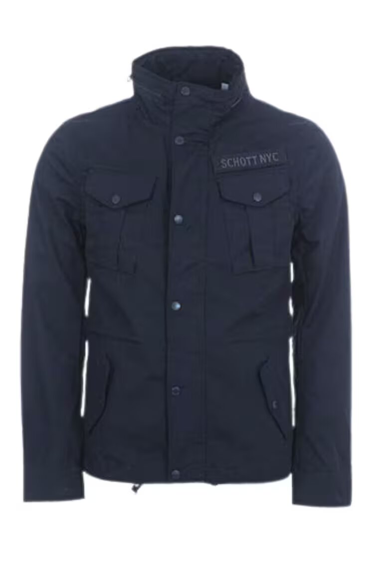 SCHOTT Geaca barbateasca M65 AIR - militar - albastru marin - poliester-bumbac - cu gluga -