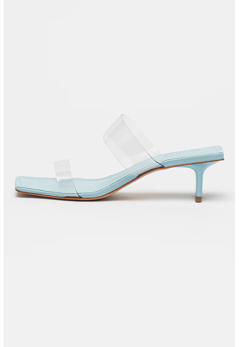 Schutz Papuci cu toc si model transparent Ariella - Albastru pastel