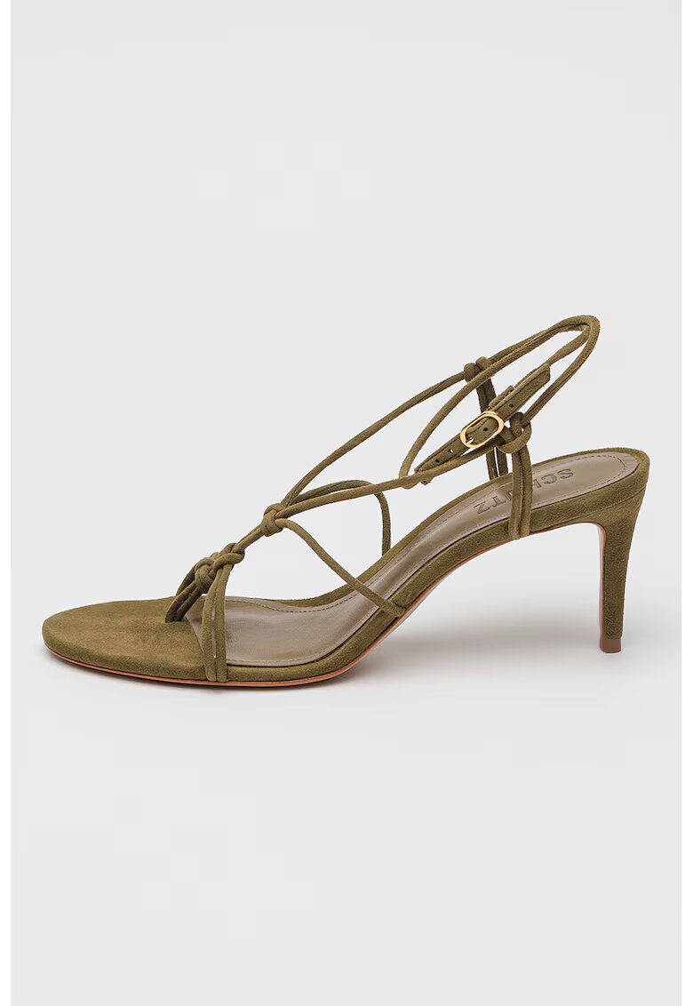 Schutz Sandale din piele Abria - Verde feriga