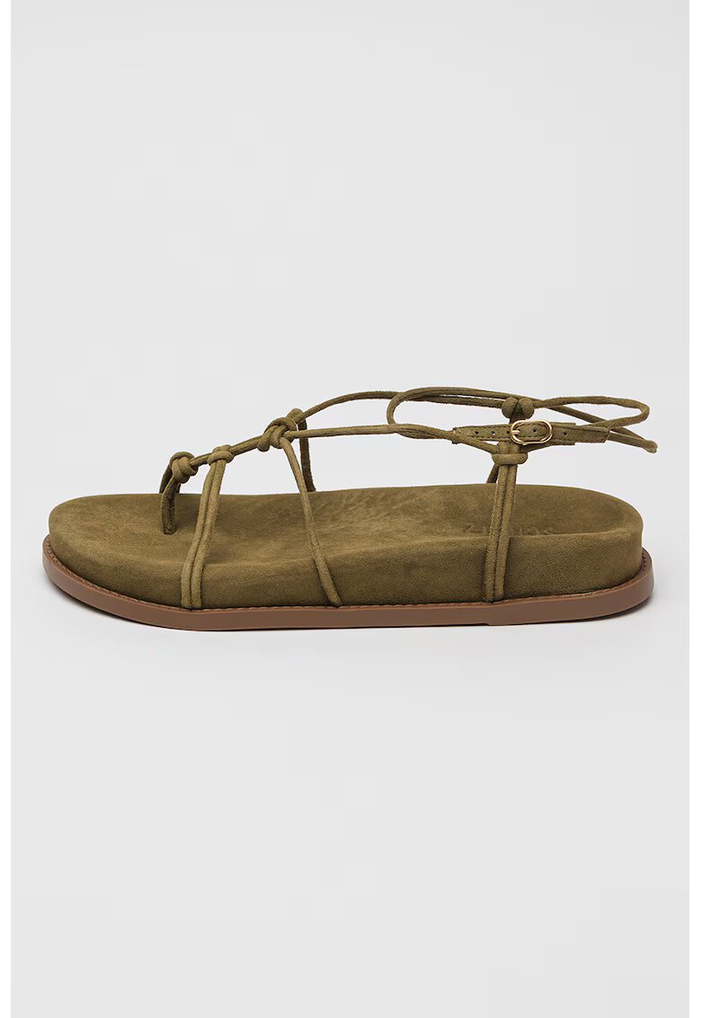 Schutz Sandale din piele Calabria - Verde feriga