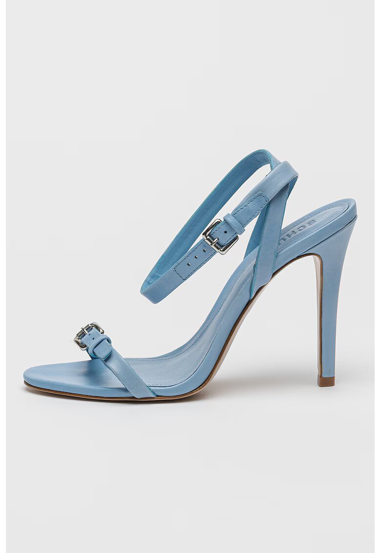 Schutz Sandale din piele cu catarame Aurora - Albastru pastel