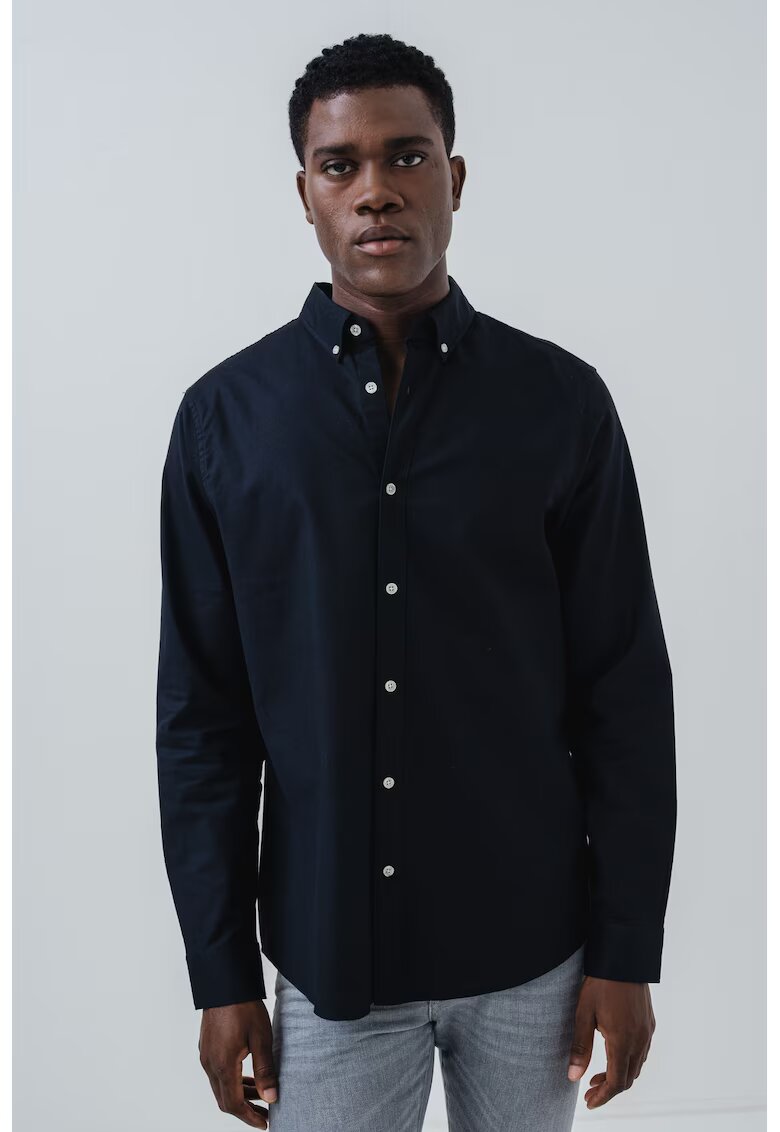 Scotch  Soda Camasa regular-fit cu guler fixat cu nasturi - Negru