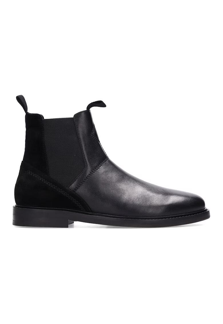 Scotch  Soda Ghete Chealsea de piele si piele intoarsa - Negru