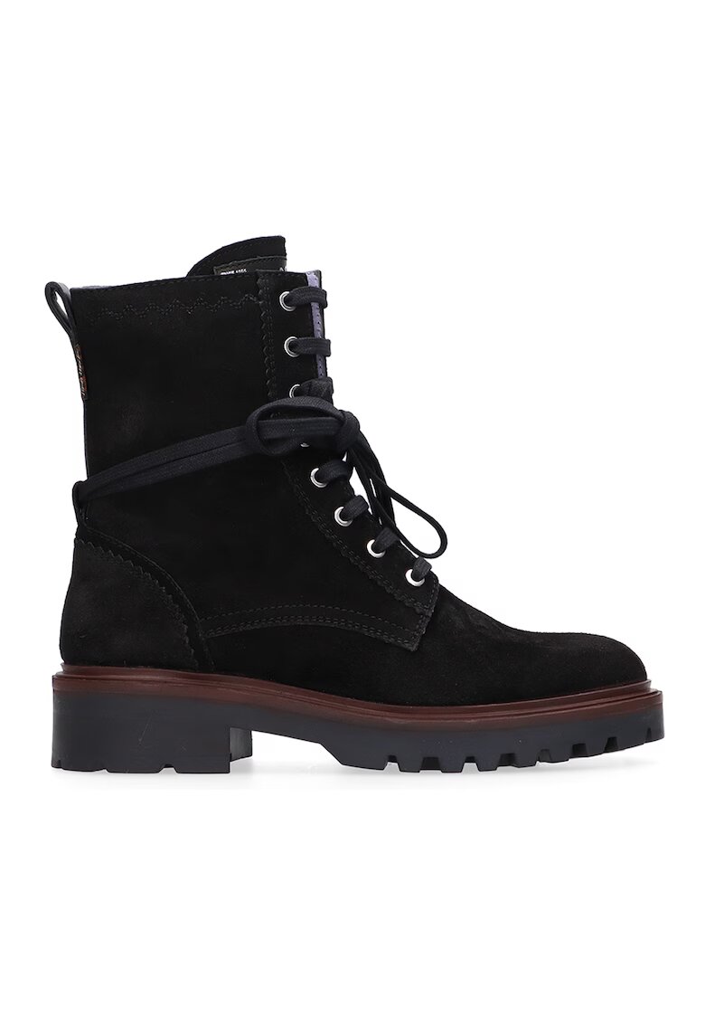 Scotch  Soda Ghete demi-wedge de piele intoara - Negru