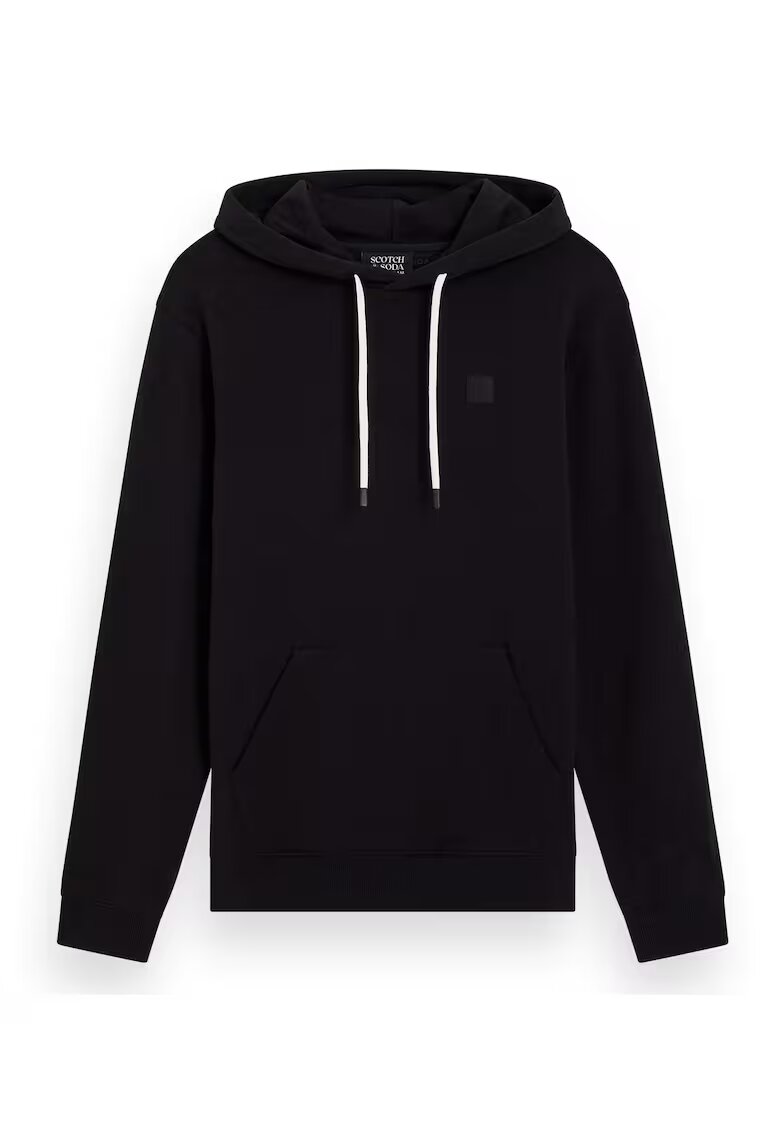 Scotch  Soda Hanorac de bumbac cu buzunar kangaroo - Negru