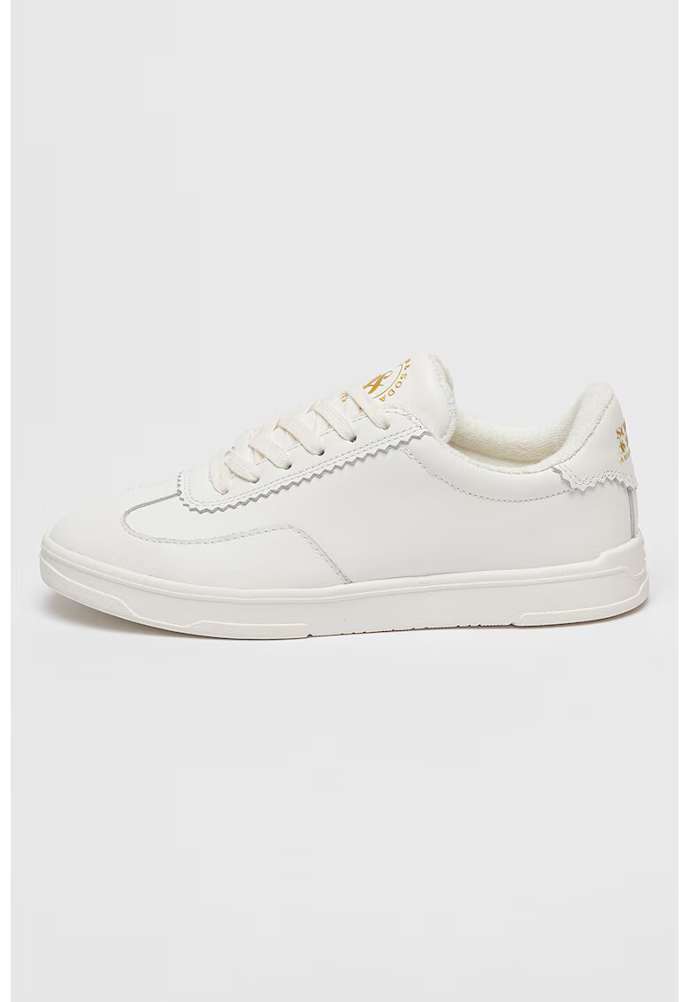 Scotch  Soda Pantofi sport din piele cu model uni Nixie - Alb optic
