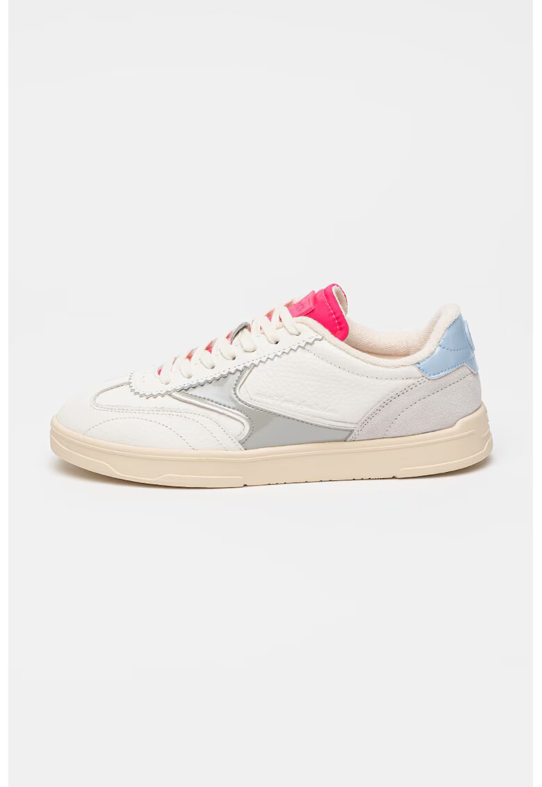 Scotch  Soda Pantofi sport low-cut din piele - Alb/Gri