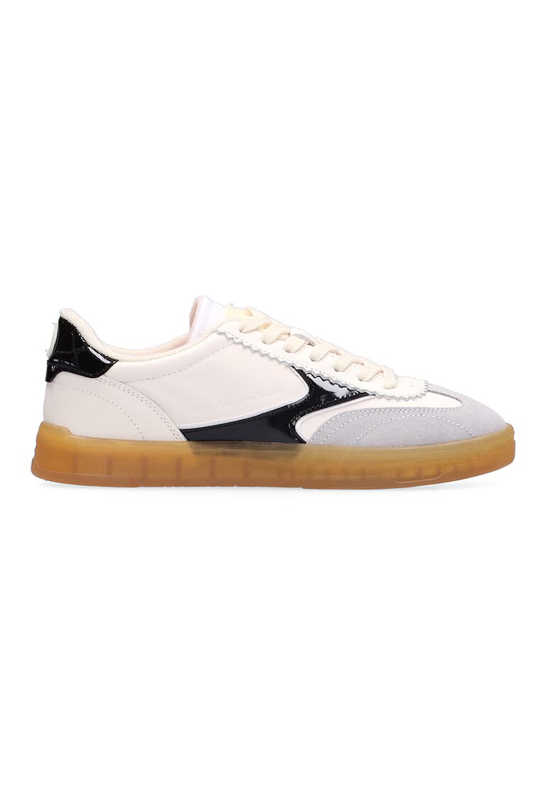 Scotch  Soda Pantofi sport wedge cu garnituri de piele intoarsa - Alb fildes/Negru/Gri deschis