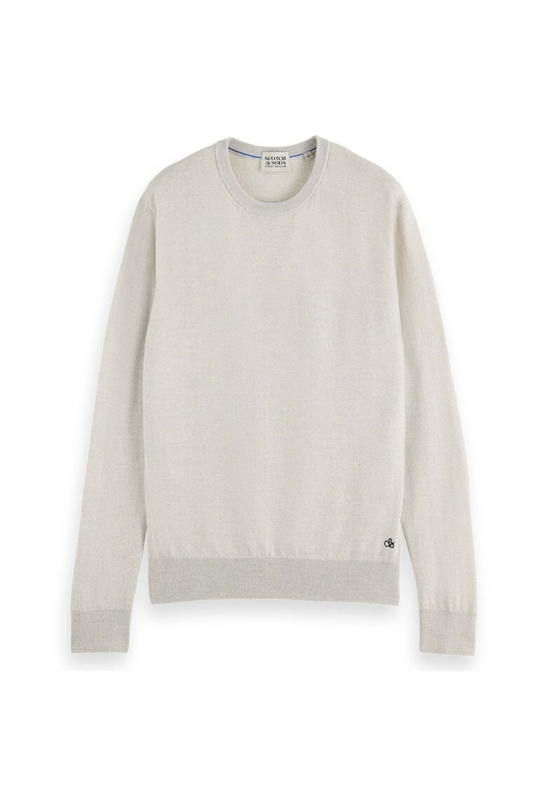 Scotch  Soda Pulover din lana Merinos cu decolteu la baza gatului Essentials - Crem