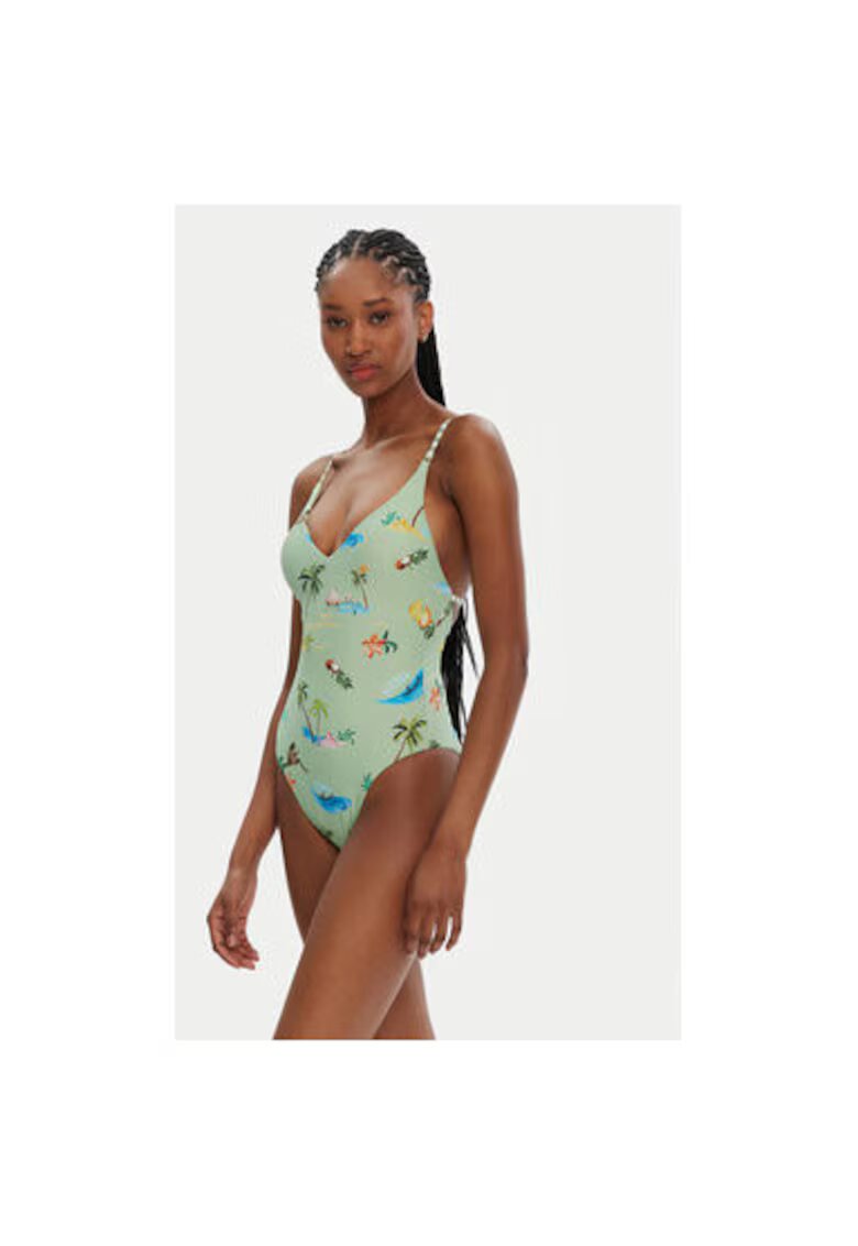 Seafolly Costum de baie dama - 304990748 - Nylon/Elastan - Verde - Verde