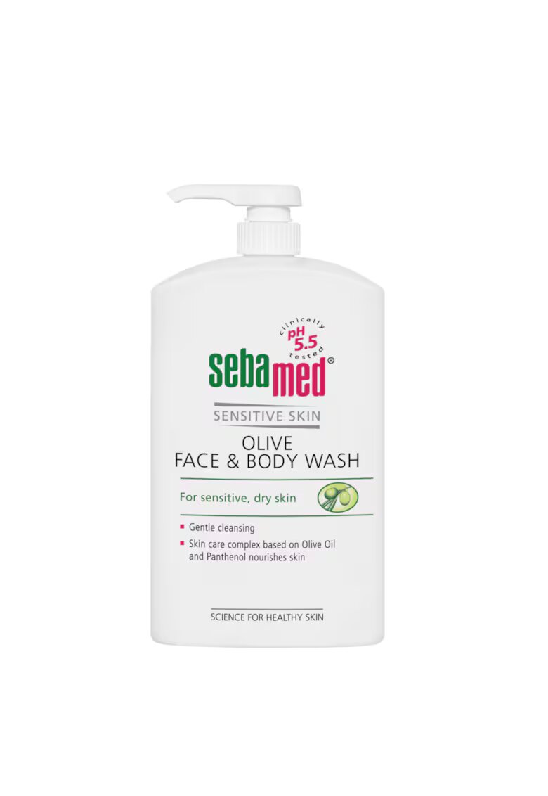 Sebamed Lichid dermatologic de curatare cu ulei de masline fata si corp 1000 ml