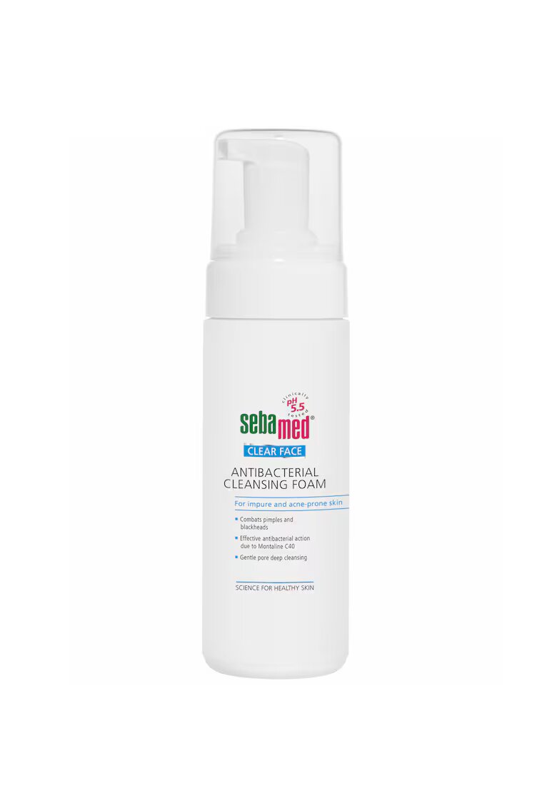 Sebamed Spuma dermatologica antibacteriana de curatare Clear Face pentru ten acneic - 150 ml