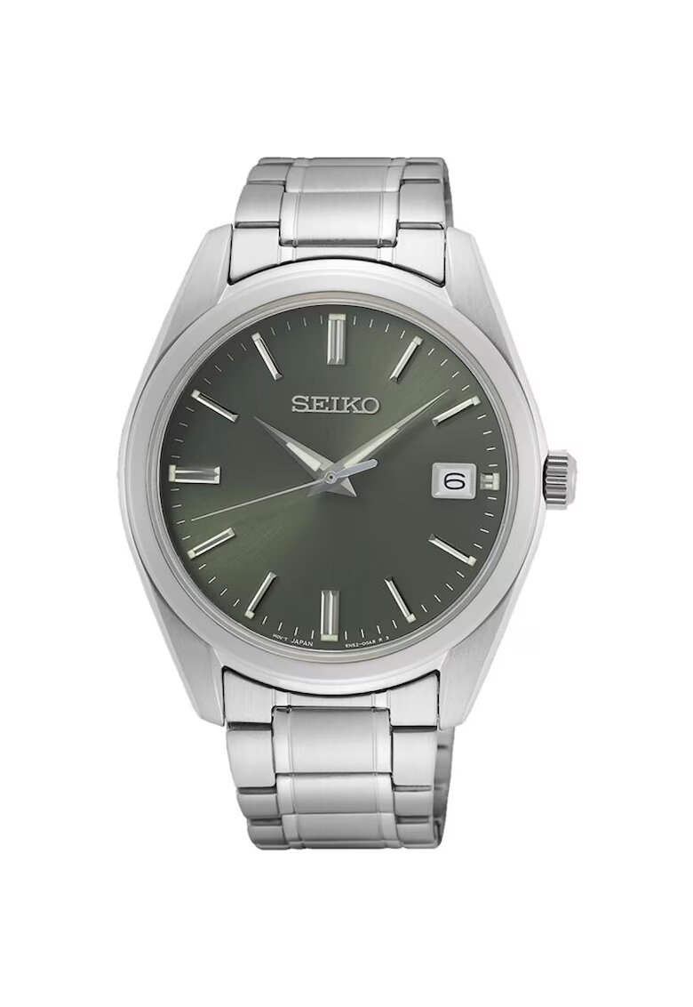 Seiko Ceas barbatesc Quartz Argintiu - 54769 - Verde