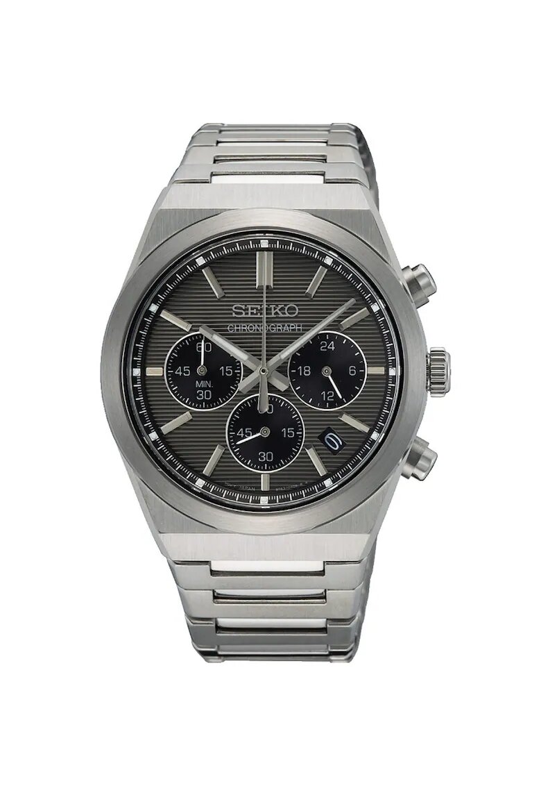 Seiko Ceas barbatesc SSB455P1 Quartz Argintiu