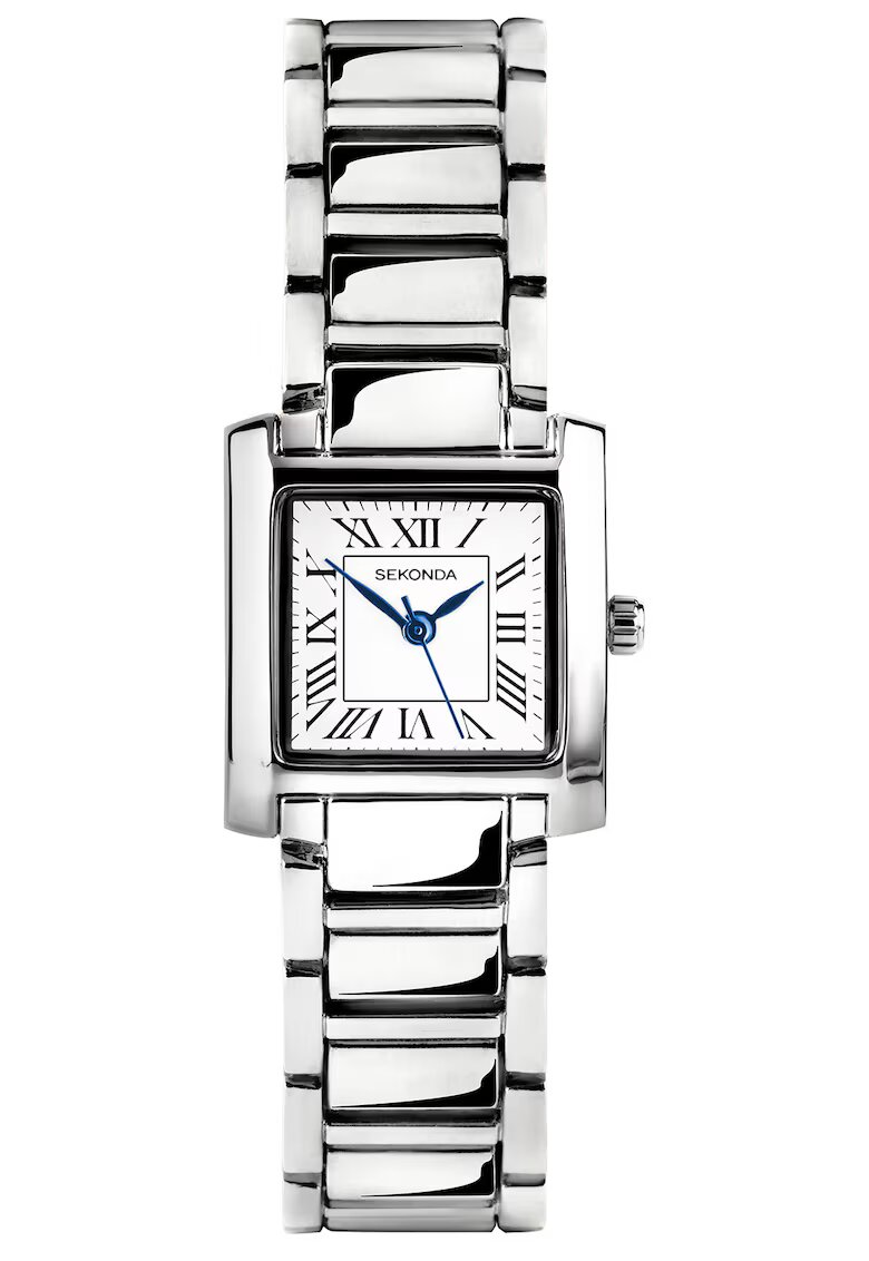 Sekonda Ceas dama Classic - argintiu/alb - 30x30mm