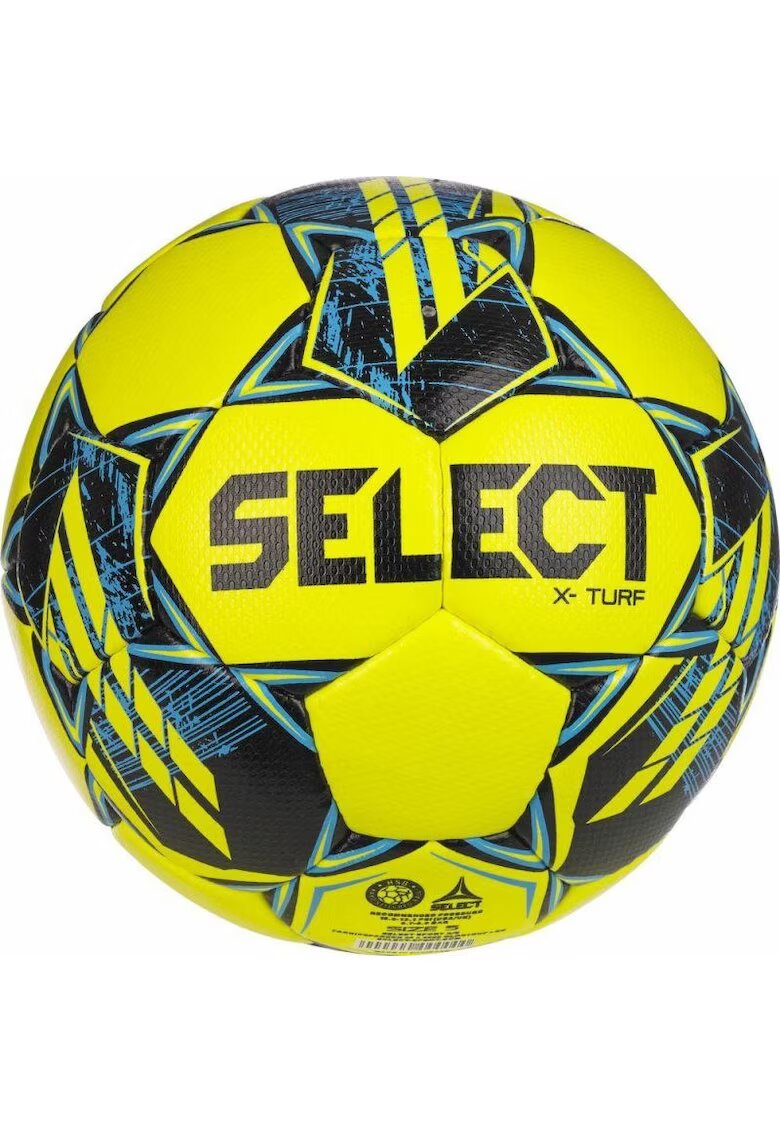 Select Minge de fotbal - X-Turf - Piele ecologica - Galben/Bleumarin -