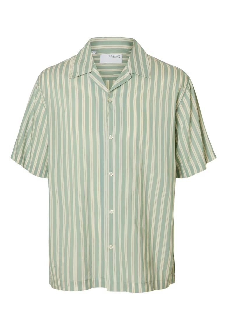 Selected Homme Camasa barbati 16091381 - Bumbac organic/Modal - Verde - Verde