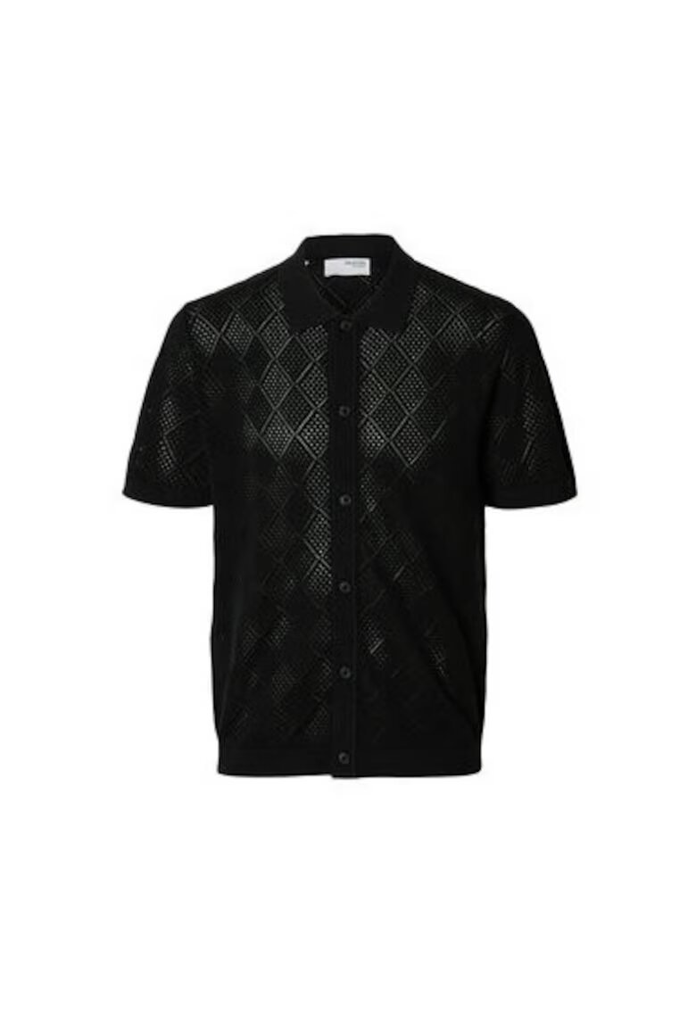 Selected Homme Camasa barbati 16097564 - Bumbac organic - Negru - Negru