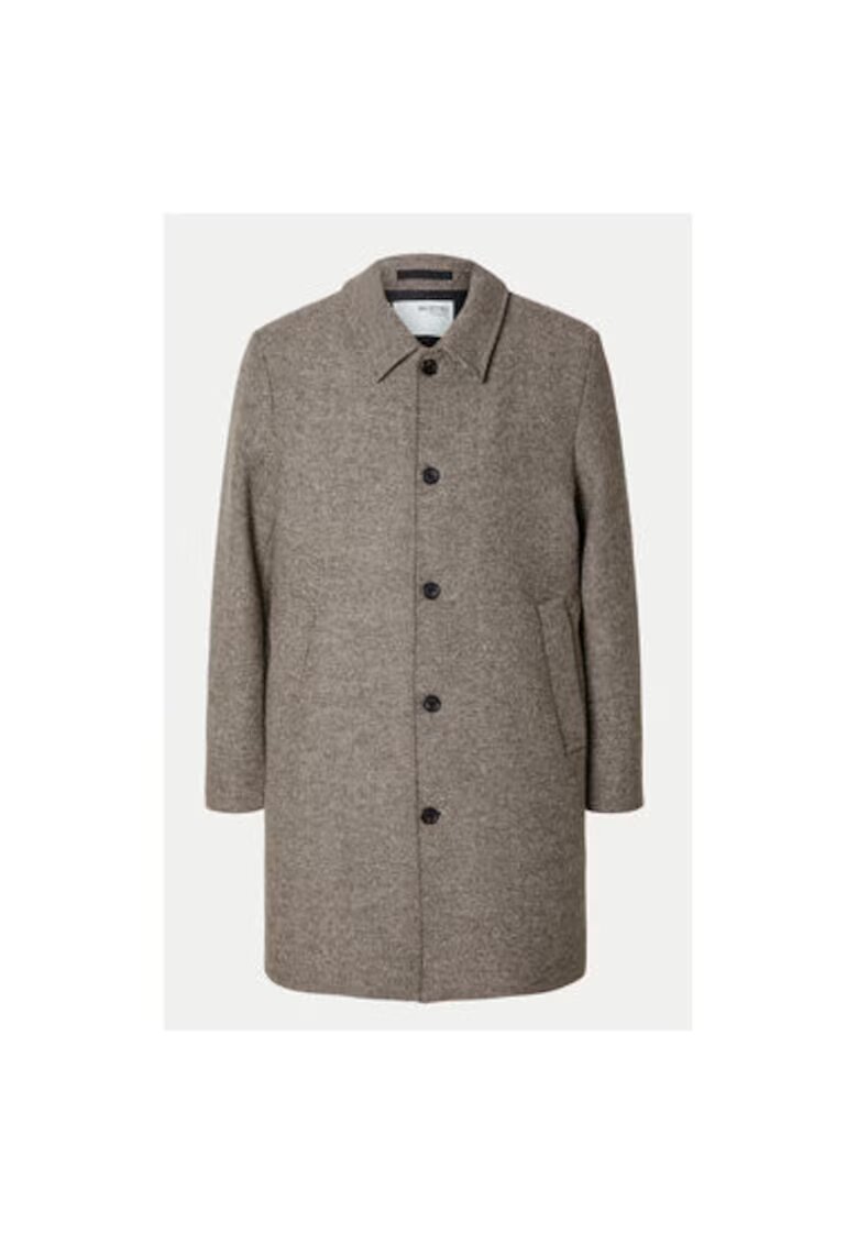 Selected Homme Palton barbati - 304509803 - Lana/Poliester reciclat - Bej - Bej