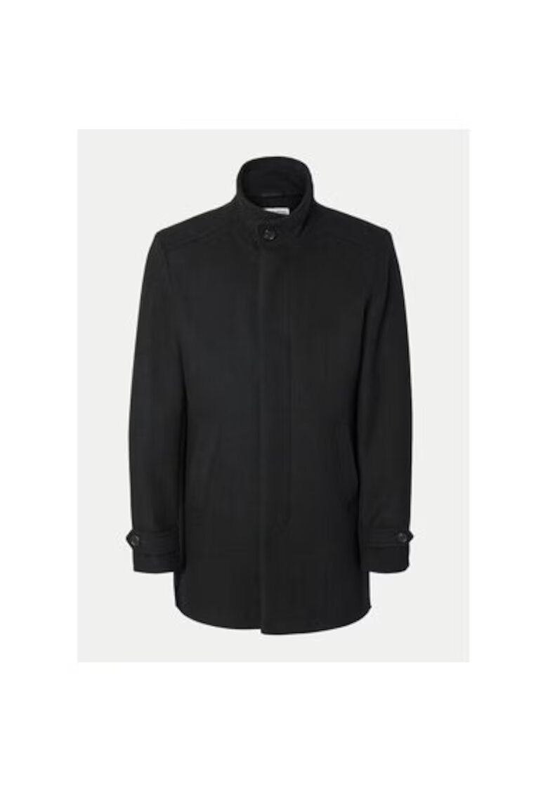 Selected Homme Palton barbati - 304512162 - Lana/Poliester reciclat - Negru - Negru