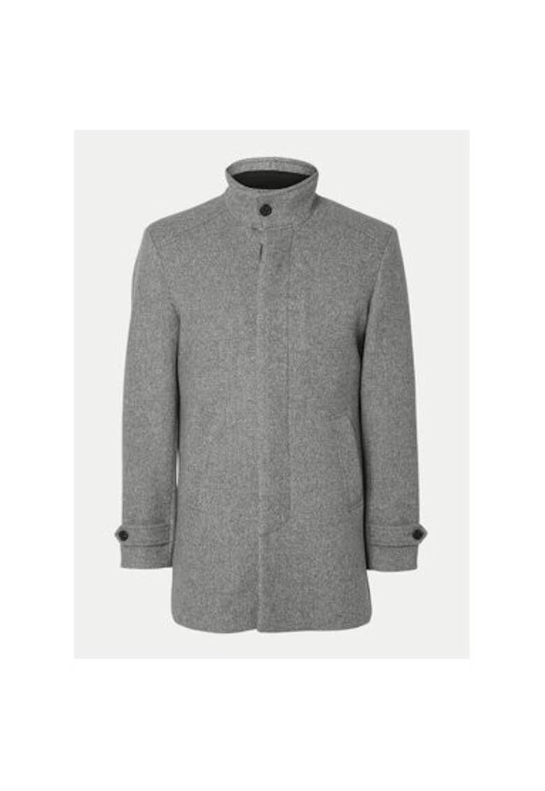 Selected Homme Palton barbati - 304512186 - Lana/Poliester reciclat - Gri - Gri